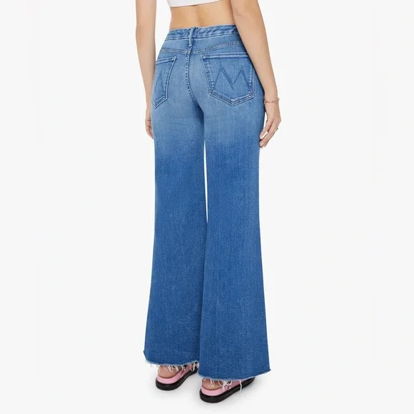 Mother The Roller Fray In Work Hard Play Hard distressed flare chic 27 - Picture 2 of 12